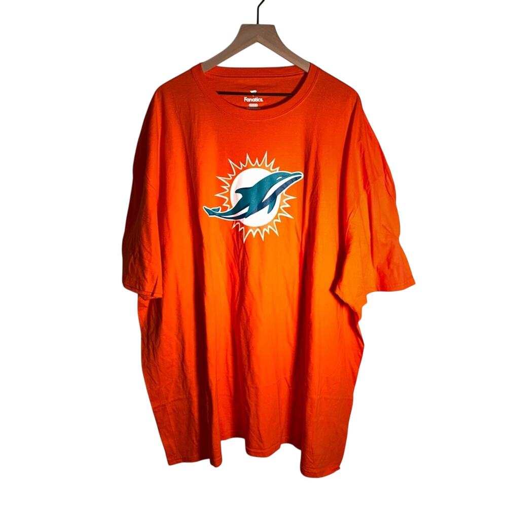 NFL FANATICS MIAMI DOLPHINS oversized cotton fandom lightweight baggy tshirt 5X